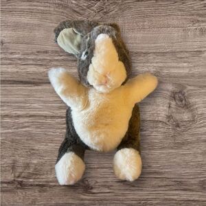 Folkmanis Kids Cream & Coffee Plush Dutch Bunny Rabbit Hand Puppet Size 10"